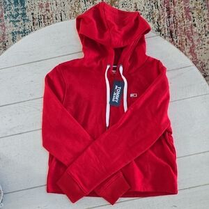 Tommy Hilfiger Crop Bright Red Hoodie
